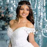 HB13 Water Drop Wedding Hair Accessories Crystal Crown Forehead Headband