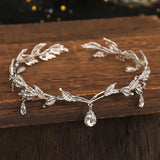 HB13 Water Drop Wedding Hair Accessories Crystal Crown Forehead Headband