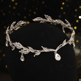 HB13 Water Drop Wedding Hair Accessories Crystal Crown Forehead Headband