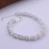 HB13 Flash Crystal Silver Bracelet with Color Options for Women