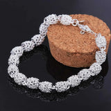 HB13 Flash Crystal Silver Bracelet with Color Options for Women