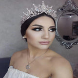 Baroque Wedding Crown Crystal Bridal Tiaras Bride Hair Accessories