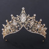 Baroque Wedding Crown Crystal Bridal Tiaras Bride Hair Accessories