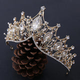 Baroque Wedding Crown Crystal Bridal Tiaras Bride Hair Accessories