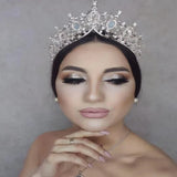 Baroque Wedding Crown Crystal Bridal Tiaras Bride Hair Accessories
