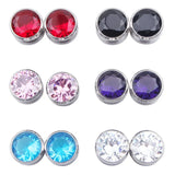 Stainless Steel Double Loop Twist Stud Earrings