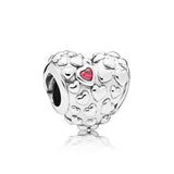 925 Sterling Silver Chinese Heart Charms for Jewelry Making