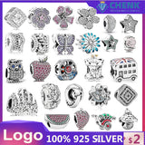 925 Sterling Silver Heart Charms Collection for Jewelry Making