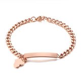 Women's Stainless Steel Heart Dangle Bracelet