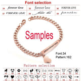 Women's Stainless Steel Heart Dangle Bracelet