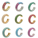 Round Rainbow Ear Cilp for Women Earrings VE131