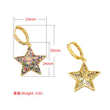 HECHENG CZ Small Hoops Rainbow Earrings Wholesale Gold Silver For Women VE56
