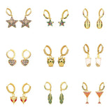 HECHENG CZ Small Hoops Rainbow Earrings Wholesale Gold Silver For Women VE56