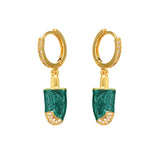 HECHENG CZ Small Hoops Rainbow Earrings Wholesale Gold Silver For Women VE56