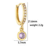 CZ Small Hoop Stud Earrings Sweet Drop Earrings Wedding Party Gift