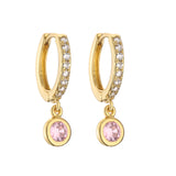 CZ Small Hoop Stud Earrings Sweet Drop Earrings Wedding Party Gift