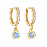 CZ Small Hoop Stud Earrings Sweet Drop Earrings Wedding Party Gift