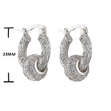 HECHENG Zircon Rhinestone Tassel Earrings for Women Hip hop Party Jewelry