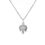 HECHENG Bell Necklace, Small Bell Ring Jewelry, Enamel Charm Necklace