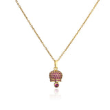 HECHENG Bell Necklace, Small Bell Ring Jewelry, Enamel Charm Necklace