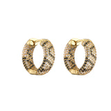 HECHENG,CZ Crystal Snakeskin Hoop Earrings Women Small Hoop Earrings VE477