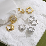 HECHENG Small Hoop Earrings for Women Geometric Twisted Ear Buckle Jewelry
