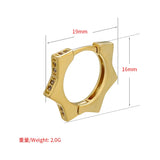 HECHENG Small Hoop Earrings for Women Geometric Twisted Ear Buckle Jewelry