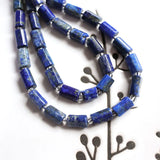 HEJI 7in/18cm 8x11mm Faceted Barrel Tube Loose Beads