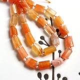 HEJI 7in/18cm 8x11mm Faceted Barrel Tube Loose Beads