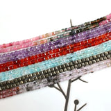 HEJI 2.5-2.8mm Natural Tiny Cubes 7in Loose Seed Beads