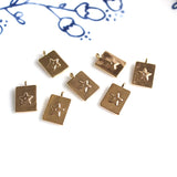 4 pcs cz stone clover flower charms for DIY jewelry making