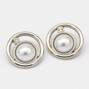 Hollow Metal Pearl Buttons for Women's Clothing Decorations
