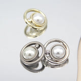 Hollow Metal Pearl Buttons for Women's Clothing Decorations