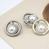Hollow Metal Pearl Buttons for Women's Clothing Decorations