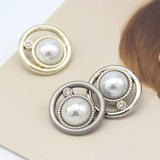 Hollow Metal Pearl Buttons for Women's Clothing Decorations
