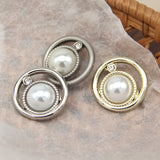 Hollow Metal Pearl Buttons for Women's Clothing Decorations