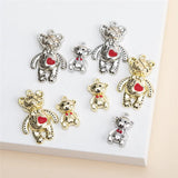 10pcs Bear Charms Alloy Pendants DIY Earrings Necklace