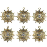 10pcs Eye Sun Charms Pendants for DIY Jewelry Making