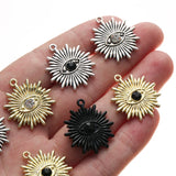 10pcs Eye Sun Charms Pendants for DIY Jewelry Making