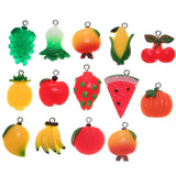20pcs Mixed Resin Fruits Charms Grape Banana Pendant DIY Earrings Necklace