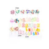 39pcs Resin Lollipop Candy Charms Pendants for DIY Jewelry Making