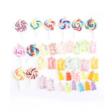 39pcs Resin Lollipop Candy Charms Pendants for DIY Jewelry Making