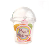 5pcs Mixed Milk Tea Cup Butterfly Pendant DIY Keychain Jewelry Making