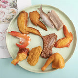 5pcs Mixed Style Chicken Leg Wings Pendant DIY Keychain Decoration