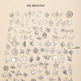 90pcs Mixed Animal Leaf Heart Charms Pendants DIY Jewelry Making