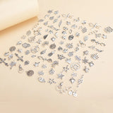 90pcs Mixed Animal Leaf Heart Charms Pendants DIY Jewelry Making
