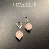 Rose Quartz Drop Earrings 925 Sterling Silver Gemstone Jewelry