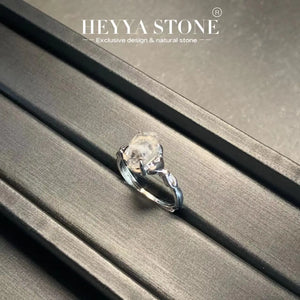 Natural Herkimer Diamond Ring 925 Silver Plated Fine Jewelry