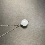 Natural Moonstone Pendant Necklace 925 Silver Plated Fine Jewelry