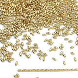 100-400pcs 3X6/4x8mm CCB Oval Beads Silver Plated DIY Jewelry Making